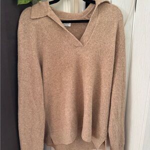 J. Crew Tan V-Neck Women's Sweater